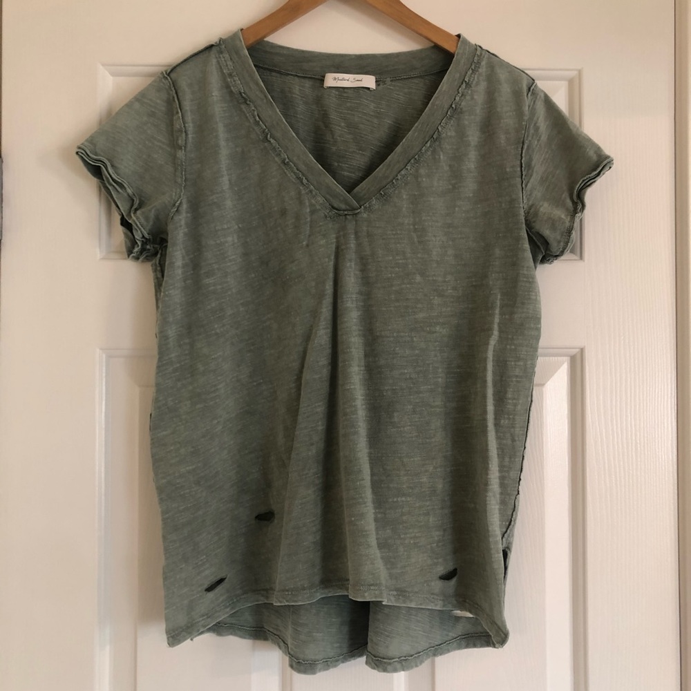 Brand New Mustard Seed Distressed Shirt - Olive